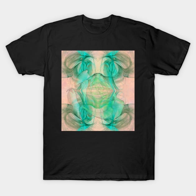 Mysterious rose emerging from the fractal space T-Shirt by hereswendy